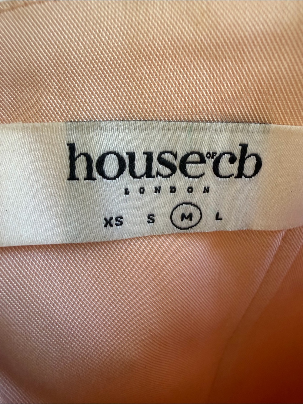 House of CB Soft Blush Peach Lined Piece - Picture 4 of 7